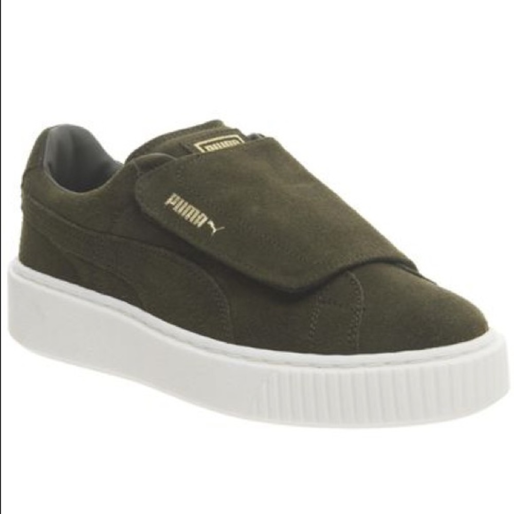 puma suede classic olive green